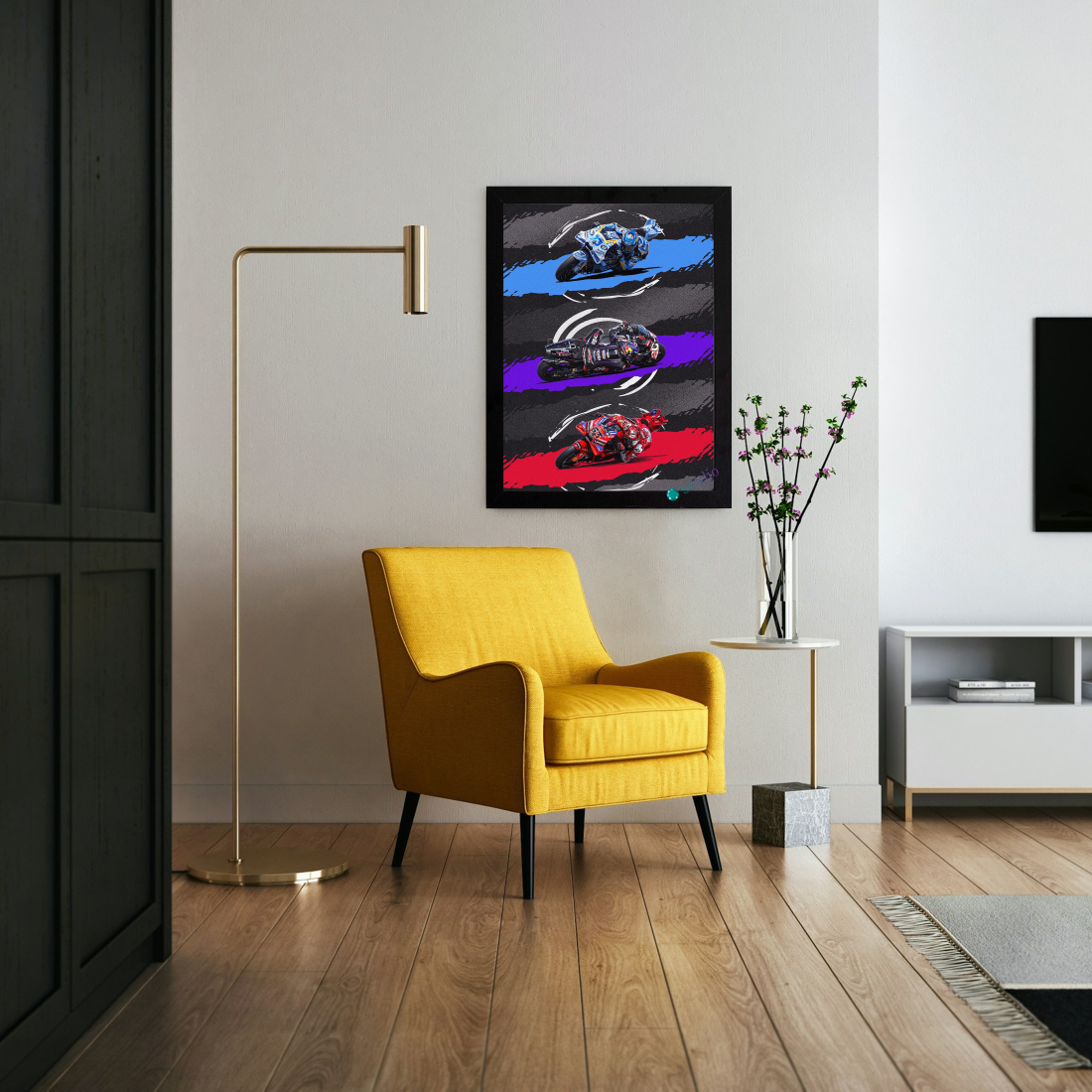 تابلو پوستر طرح MotoGP کد 10091 - تصویر 3